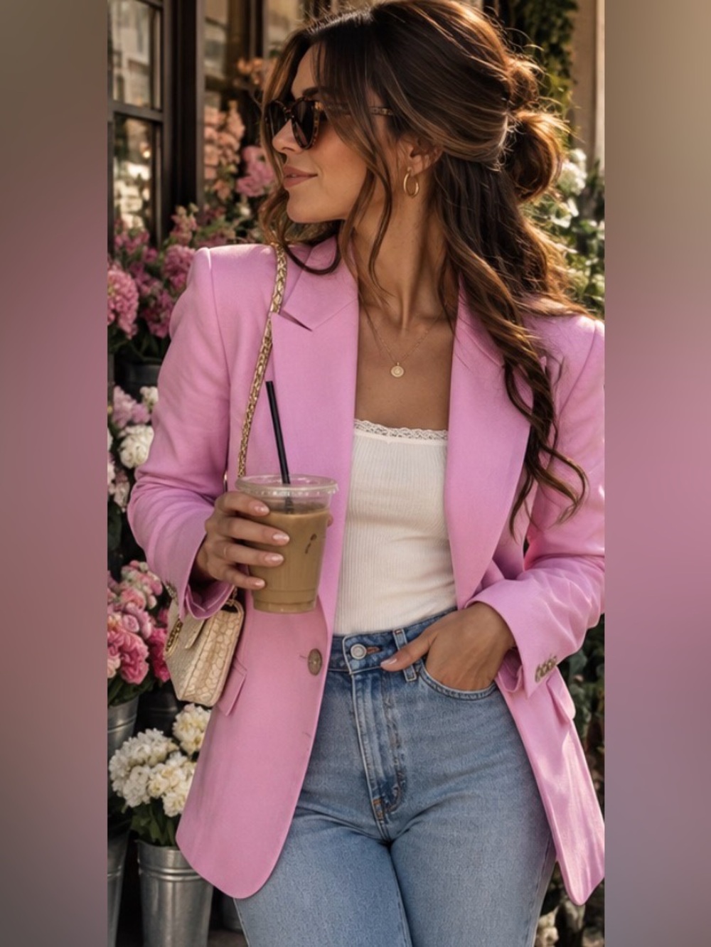 J.Crew Willa Blazer Pink Italian Fabric Tailored One Button Jacket barbiecore
